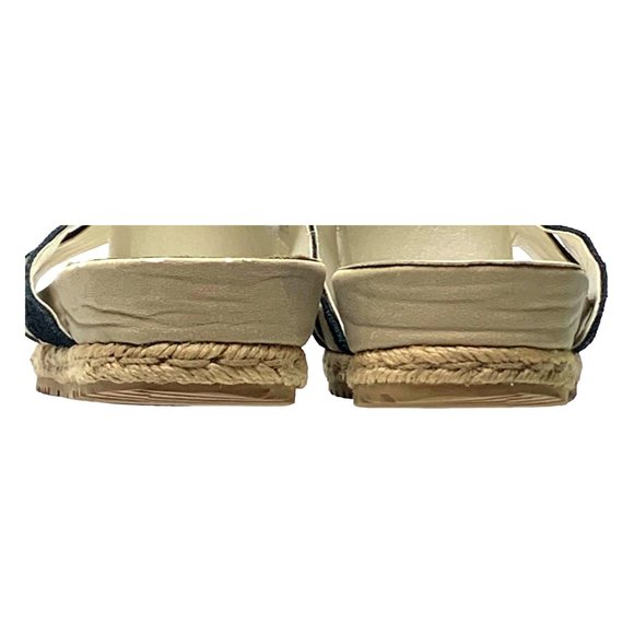 VON DUTCH Crossover Black Embossed Suede Platform Slide Sandals - Picture 5 of 11